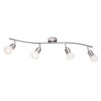Спот Arte Lamp A3115PL-4SS FALENA 4*40W E14 серебро/белый