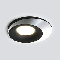 Встраиваемый светильник ELEKTROSTANDARD 124 MR16 1*50W GU10 черный/серебряный