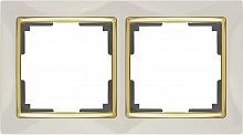 Рамка на 2 поста WERKEL SNABB WL03-Frame-02-ivory-GD 62987 слоновая кость/золото
