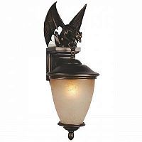 Уличный настенный светильник FAVOURITE GUARDS 1338-1W 1*60W E27 коричневый/янтарный