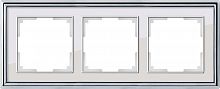 Рамка на 3 поста WERKEL PALACIO WL17-Frame-03 66435 хром/белый