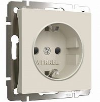 Розетка с заземлением 16А WERKEL WL04-SKG-01-IP20 70706 графит рифленый