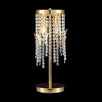 Настольная лампа Crystal Lux BLOOM LG2 GOLD 2*60W E14 золото/прозрачный