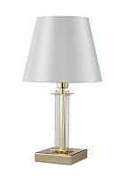 Настольная лампа CRYSTAL LUX NICOLAS LG1 GOLD/WHITE 1*60W E14 золото/прозрачный/светло-бежевый