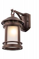 Уличный настенный светильник MAYTONI SALAMANCA O031WL-01BR 1*60W E27 коричневый/белый