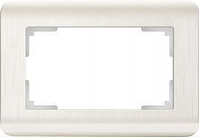 Рамка для двойной розетки WERKEL STREAM WL12-Frame-01-DBL 69639 перламутровый