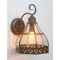 Светильник настенный FAVOURITE SANDAL 1634-1W 1*40W E14 коричневый/прозрачный